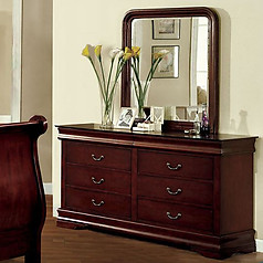 Furniture of America Louis Philippe II Dresser Cherry