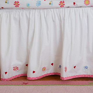Little Acorn Natureland Fairies Embroidered Bedskirt