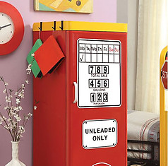 Furniture of America Petro II Single Closet Red