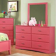 Furniture of America Prismo Dresser Pink