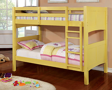 Furniture of America Prismo II Bunk Bed Yellow