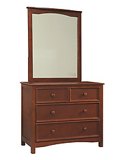Bolton Furniture Wakefield 4-Drawer Dresser and Mirror Set Cherry