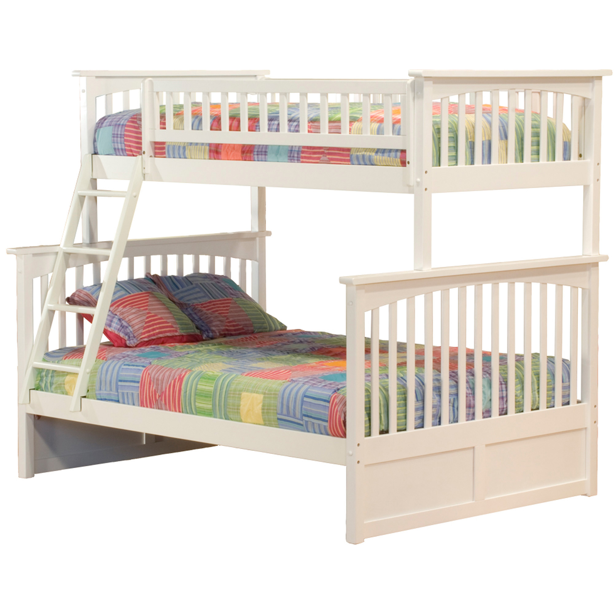 CarefreeKidz.com. Atlantic Furniture Columbia Bunk bed Twin over Full White