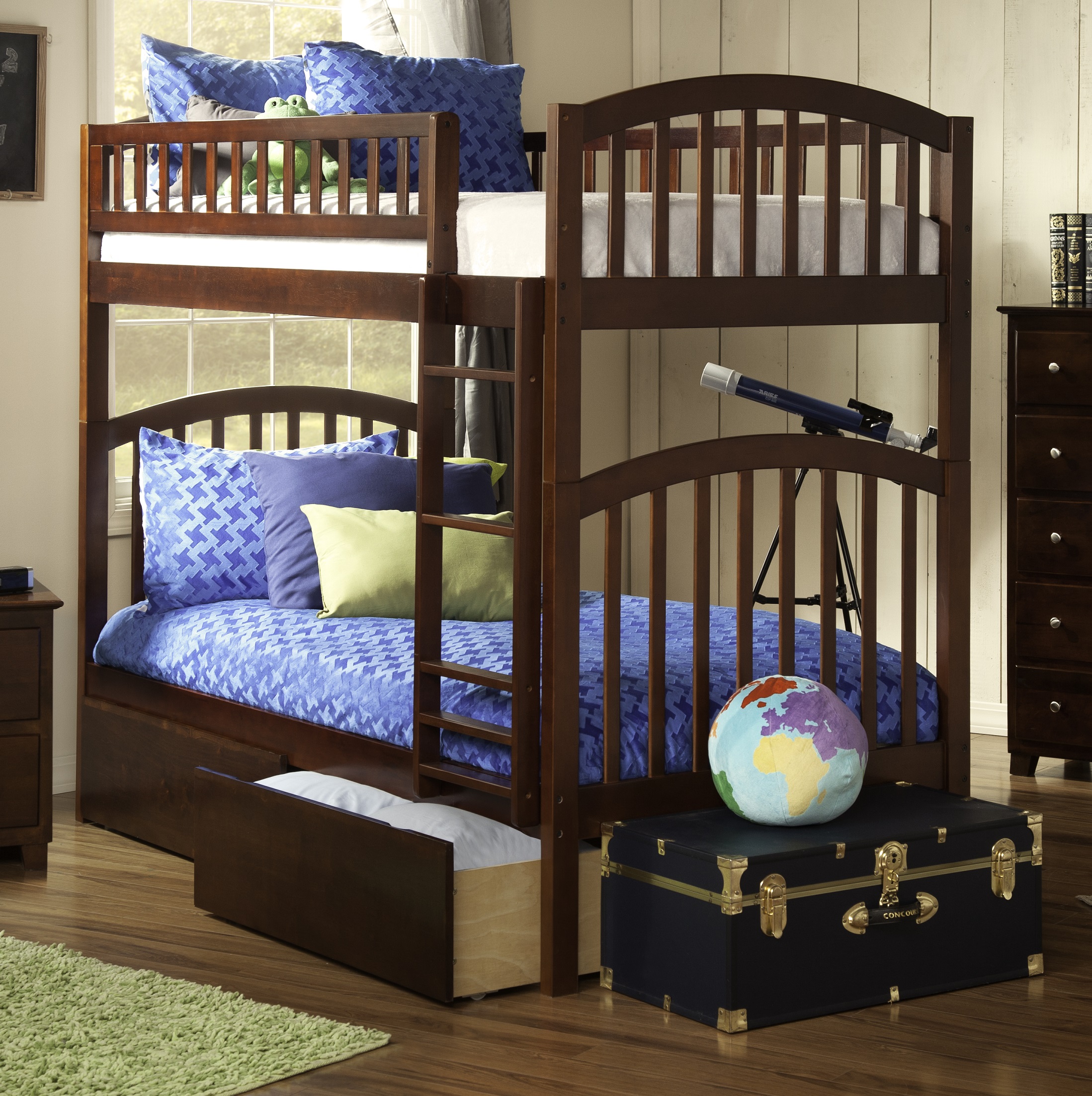 Atlantic Furniture Richland Bunk Bed Twin over Twin