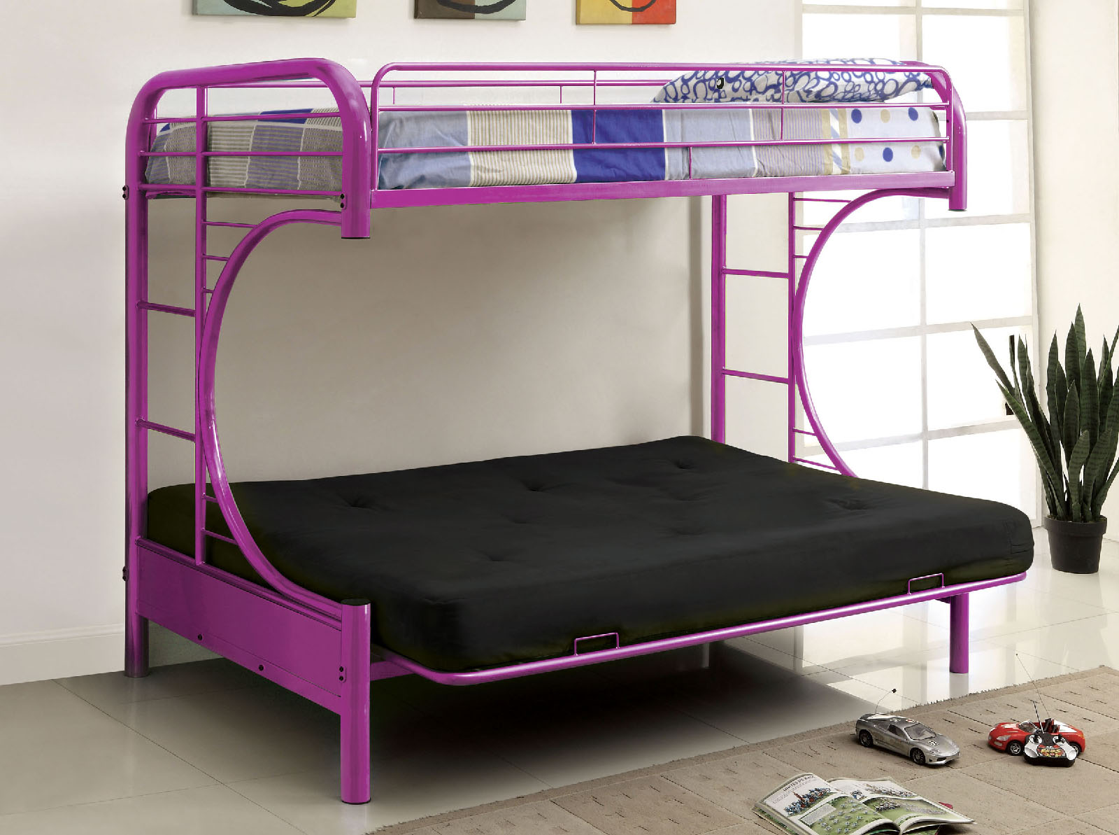 Furniture of America Rainbow Twin/Futon Base Bunk Bed