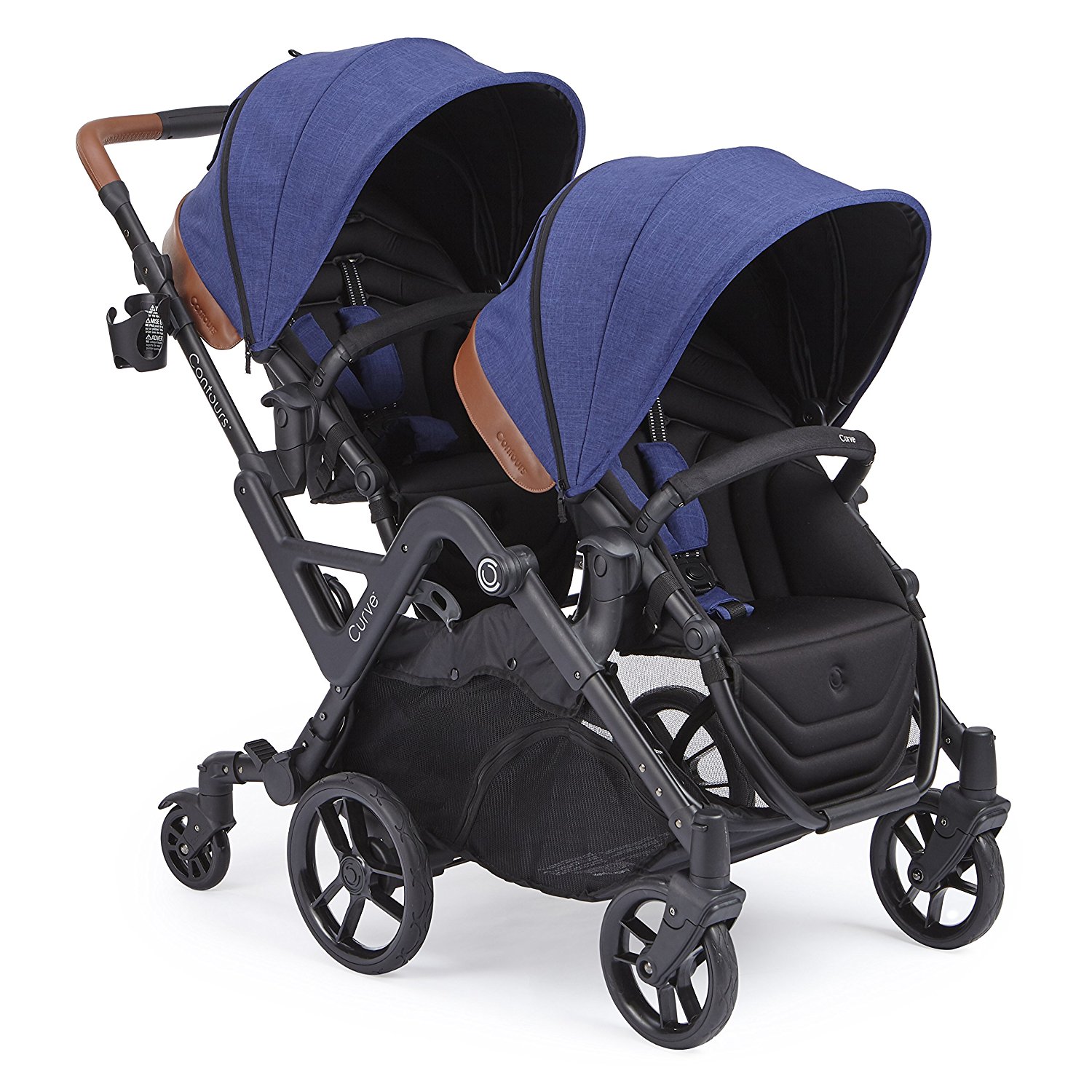 CarefreeKidz.com. Contours Curve Tandem Stroller Indigo Blue